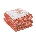 thumbnail image 5 of Spirit Linen Home - Queen Microfiber Foliage Coral/White Sheet Set, 5 of 5
