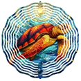 thumbnail image 3 of HELLOYOUNG Poppica Art Metal Sea Turtle Wind Spinner 360° Rotating Outdoor Yard Garden Beach Decor, 3 of 6