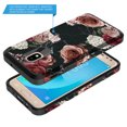 thumbnail image 3 of Samsung Galaxy J7 V 2nd Gen/J7 Refine/J7 Top/J7 Star/J7 Aura/7 Crown/J7 2018 / J7 Eon / J7 Aero Case, Rosebono Fashion Hybrid Graphic Colorful Armor Case for SM-J737 (Black Marble Flower), 3 of 5
