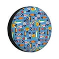 thumbnail image 1 of Fotbe Cute Flat Fish Funda de Llanta de Repuesto con Estampado, Engrosada, Ajuste Universal para Jeep, Remolque, RV, SUV, Camión-16 inch, 1 of 6