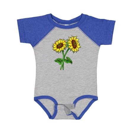 

Inktastic Pair of Sunflowers Boys or Girls Baby Bodysuit