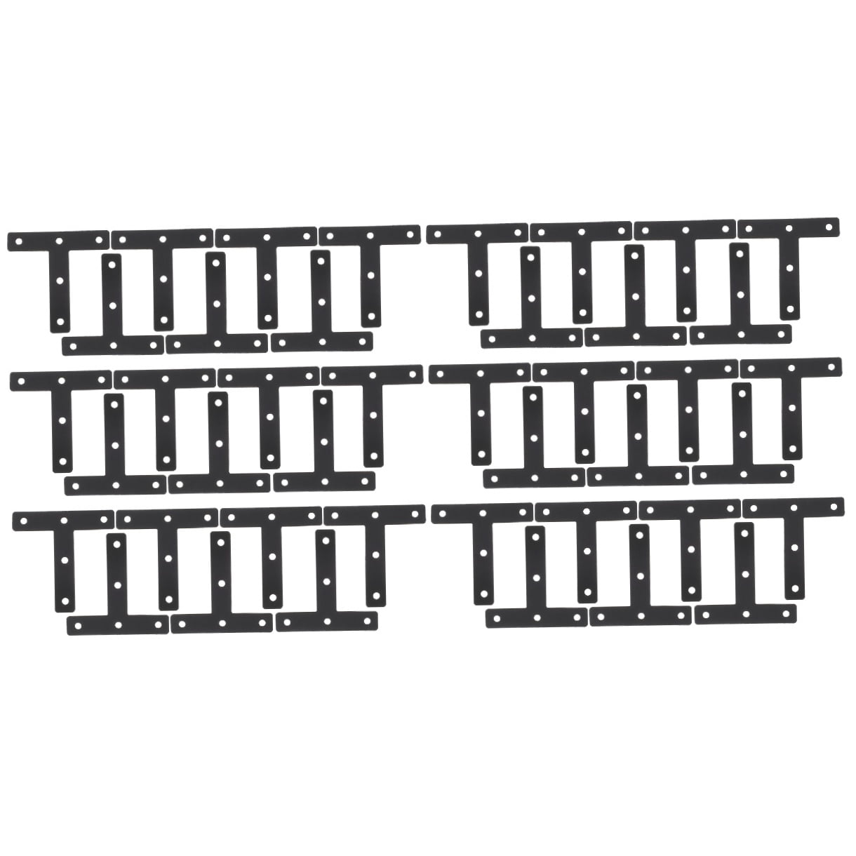WORGEOUS 40 Pcs Flat Braces T Shelf Bracket Shelf Supports Furniture Mending Plates