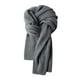 thumbnail image 3 of 2 bufandas largas informales a la moda para mujeres, hombres y adultos, Unisex, cómodas, deportivas, para acampar, otoño, cuello, chales cálidos gris oscuro gris claro Soledad bufanda de invierno, 3 of 10
