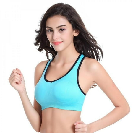 

Big Big Clear! Women Fitness Yoag Bra Padded Wirefree Shakeproof Underwear Push Up Seamless Fitness Cut out Back Crop Top Bra