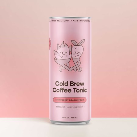 SPRITZI STRAWBERRY DRAGONFRUIT SPARKLING COLD BREW COFFEE TONIC, 115MG CAFFEINE, 12 PACK, 12 FL OZ CANS