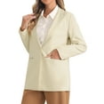 thumbnail image 4 of INSPIRE CHIC Casual Blazers for Women Ladies Open Front Long Sleeve Work Office Jackets Blazer Suit with 3 Pockets, 4 of 5