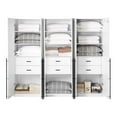 thumbnail image 6 of Manhattan Comfort Lee Wardrobe Closet 1.0 in White - Engineered Wood - Set of 3, 6 of 10