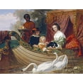 thumbnail image 2 of Goodall, Frederick 24x20 Gold Ornate Wood Framed with Double Matting Museum Art Print Titled - The Children of King Charles I, 2 of 4