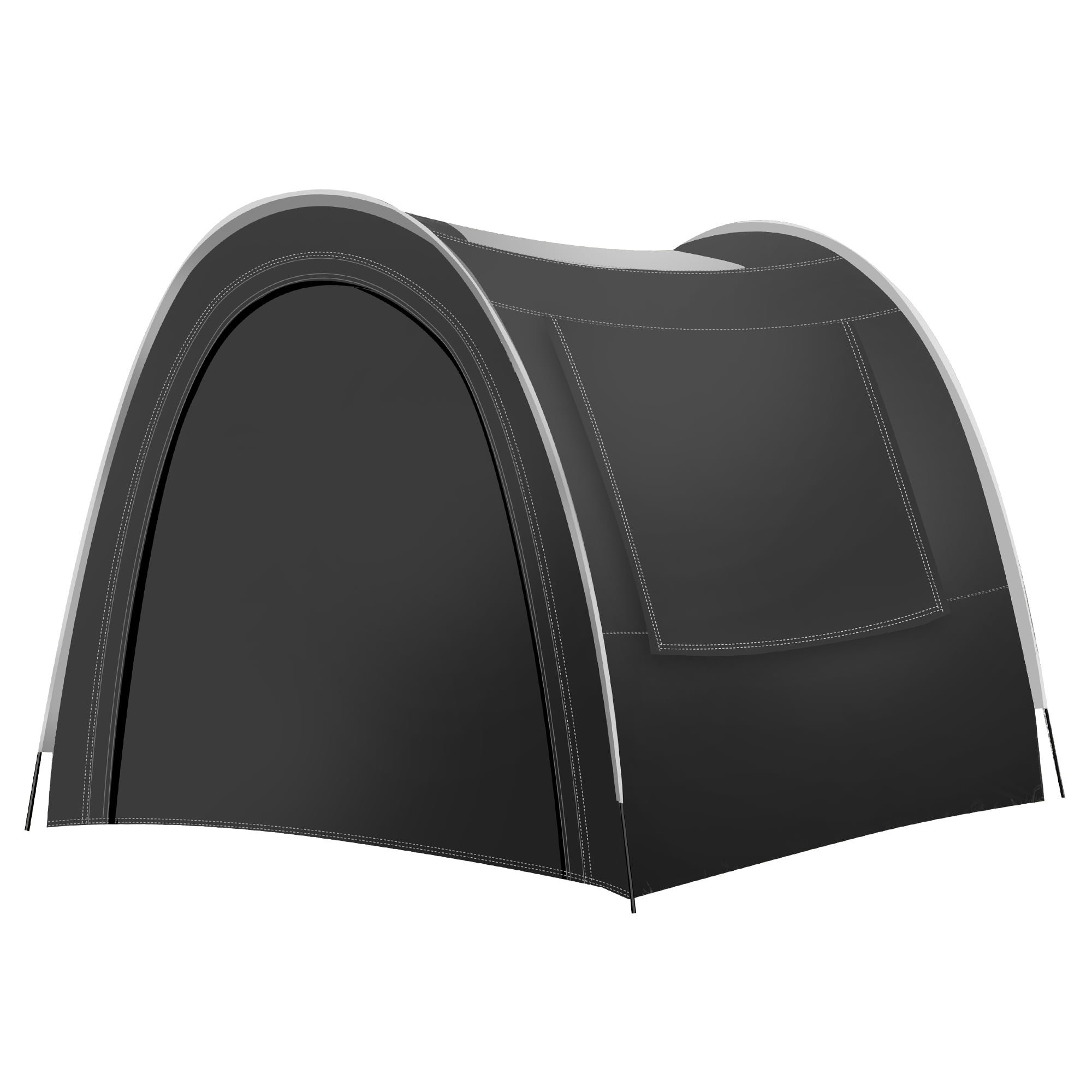Tunnel-style camping tent, 3-4 person extra spacious, mesh breathable / PVC waterproof / Oxford fabric wear-resistant material, top skylight design, portable lightweight and easy to install