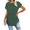 Green, variant on Womens Summer Tops, Women's Crewneck Short Sleeve Tunic Tops Side Split Plain Loose Blouses Tops