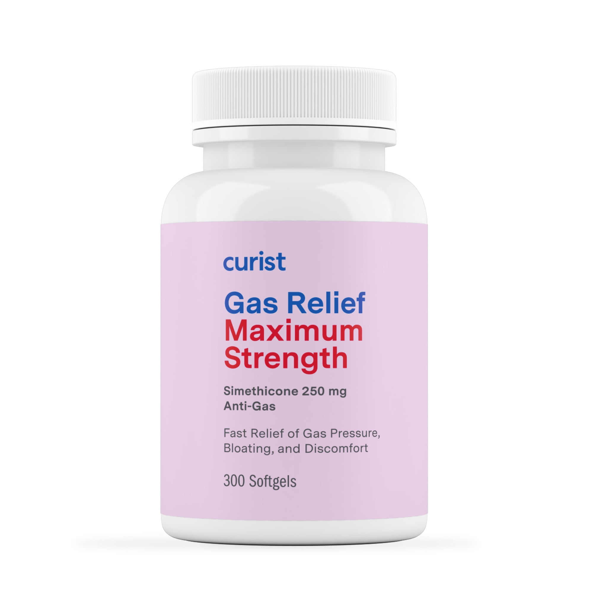 Curist Simethicone 250 mg 300 Softgels for Maximum Strength Gas Relief