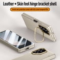 thumbnail image 2 of Dteck for Samsung Galaxy Z Fold 6 Case with Hinge Protector & Camera Ring Kickstand,Luxury PU Leather Hard PC Phone Case Full Body Shockproof for Samsung Z Fold6,Blue+Privacy Screen Protector, 2 of 5