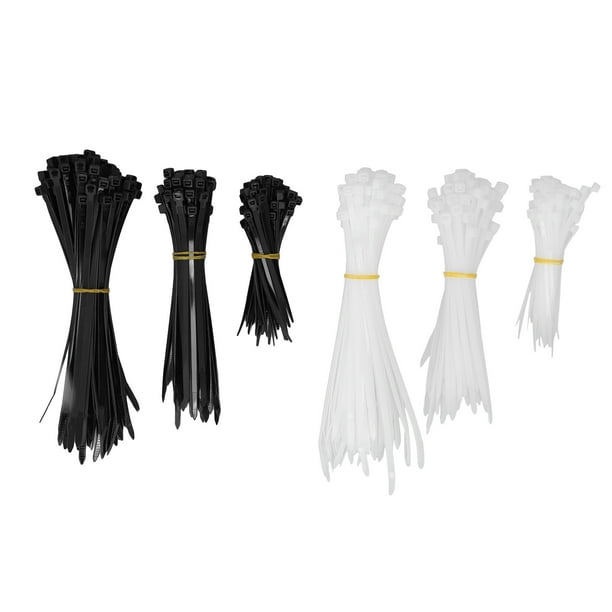 400 bridas para cables con cremallera, autoblocantes, pequeñas, de nailon, para cables, multiusos, de plástico, para el hogar, oficina, jardín, varios tamaños, 4.0 in, 6.0 in, 8.0 in