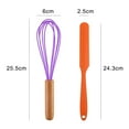 thumbnail image 2 of Juego de mini utensilios de cocina de 2 piezas: utensilios de cocina de silicona con mangos de madera, 2 of 5