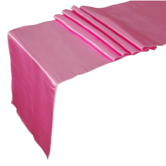 10 Pcs Satin Table Runner Wedding Party Banquet Decoration 12 x 108 - Baby Pink