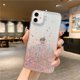 thumbnail image 1 of Funda de teléfono transparente con purpurina para iPhone 13 12 Pro 11 14 Pro Max XS Max XR X 7 8 Plus SE 2020, bonita funda con lentejuelas de arcoíris degradadas Tan Jianjun unisex, 1 of 2