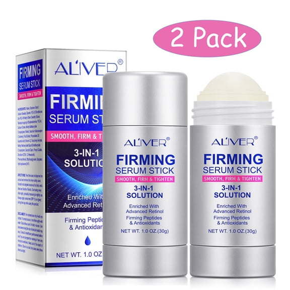 Aliver Firming Serum Stick for Face Neck, 2 Pack Retinol Firming Serum Stick, Effectively Improve Skin Elasticity & Neck Wrinkles,1.0 oz