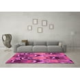 thumbnail image 3 of Ahgly Company Indoor Round Abstract Pink Modern Area Rugs, 7' Round, 3 of 4