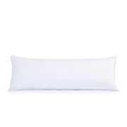Evolive Microfiber Body Pillow Cover Replacement 21"x 54" with Zipper Closure (21"x54" Body Pillow Cover, White)