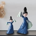 thumbnail image 2 of Figura decorativa de Danser Beeldje Hars Standbeeld Oude Vrouw Dansen Art Sculptuur 1x grande 1x pequeño, 2 of 9
