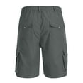 thumbnail image 5 of HKYNLAG Mens Cargo Shorts Casual Summer Bermuda Shorts High Waist Knee Length Hiking Shorts with Multi Pockets Dark Gray XL, 5 of 6