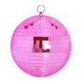 thumbnail image 1 of Espejo con forma de bola de discoteca DJBoomy, 20 cm, rosa, colgante con anillo, 1 of 8