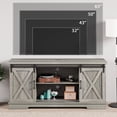 thumbnail image 4 of Support de Style Ferme 2025 pour Téléviseur de 65 Pouces, Meuble Moderne, Centre de Divertissement Console Multimédia, Table Console, Meuble avec Rangement, Portes de Grange et Étagères pour Salon, 4 of 8
