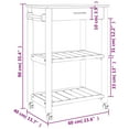 thumbnail image 4 of vidaXL Kitchen Trolley MONZA 60x40x90 cm Solid Wood Pine, 4 of 5
