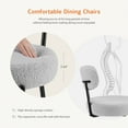 thumbnail image 4 of SWEETCRISPY Dining Chairs, Upholstered with Boucle Fabric, Ergonomic Backrest, Matte Black Metal Legs, Set of 4, Gray, 4 of 10