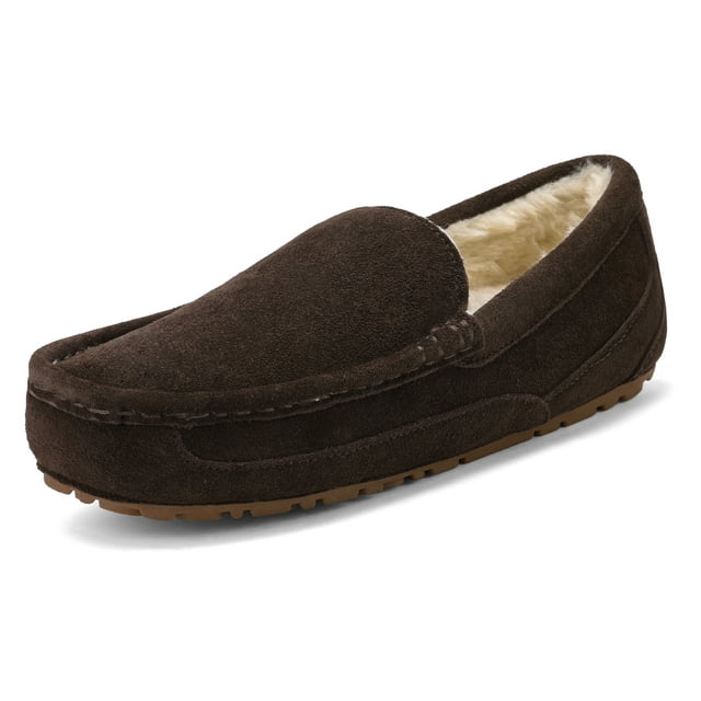 Dream Pairs New Soft Mens Au-Loafer Indoor Warm Moccasins Slippers Flats Shoes Au-Loafer-01 Brown Size 7