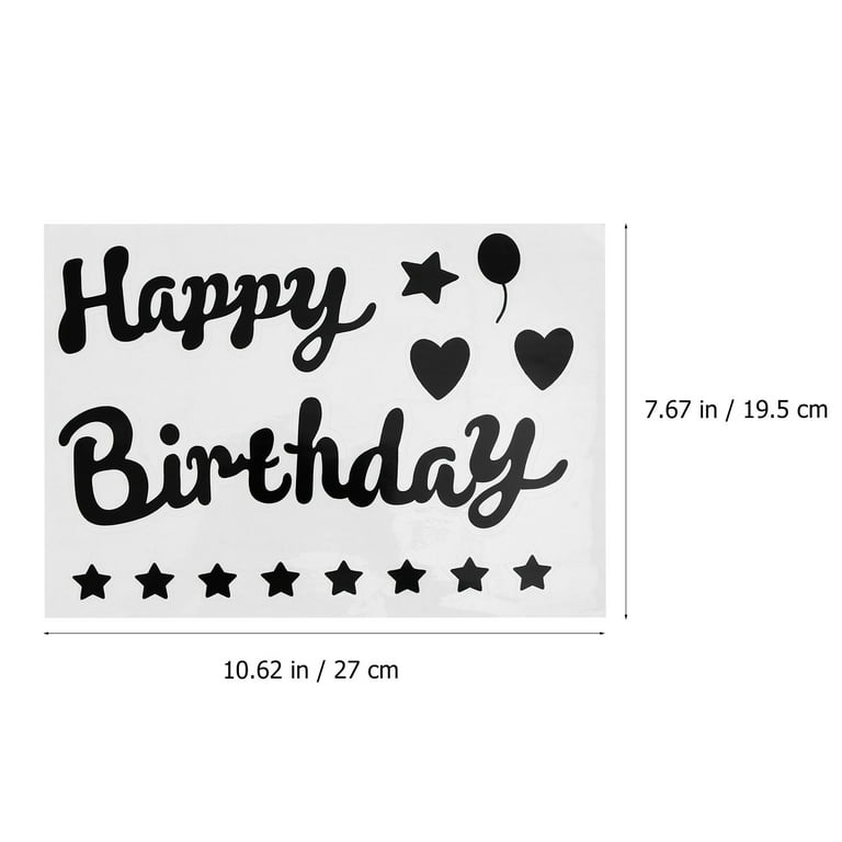 5pcs Birthday Party Decoration Happy Birthday Stickers