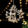 thumbnail image 1 of Adorno colgante de árbol de Navidad en oro | Decoración navideña para puertas de coche | Decoración festiva de plástico, de una pieza, de varios tamaños, duradera y alegre acento estacional, 1 of 6