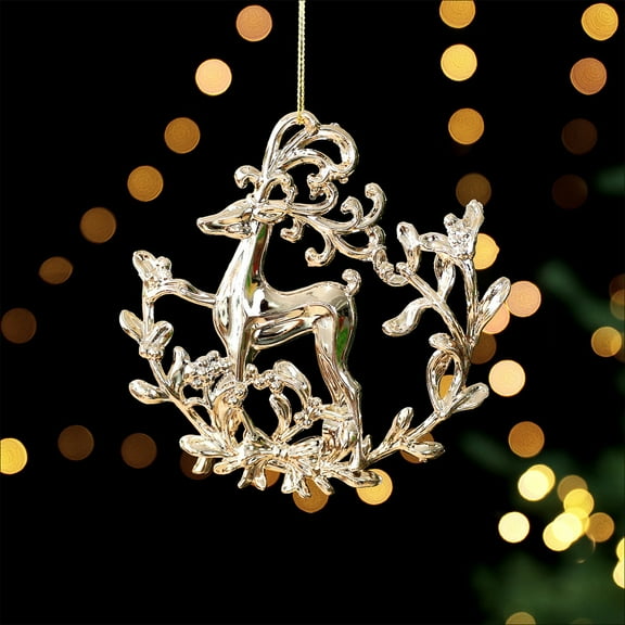 Litrail Christmas Velvet Ornament Balls Set - 4 Pack Luxury Deep Green/Burgundy Ornaments with Gold Accents for Christmas Tree, Home Holiday Decor