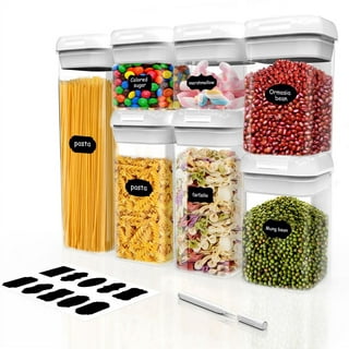  Lifewit Large Food Storage Containers 6.5L/220oz 4PCS with Lids  Airtight for Flour, Cereal, Sugar, Rice, Pasta - Kitchen & Pantry  Organization Bulk with Measuring Cups, Labels, Maker, BPA free: Home 