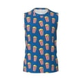 thumbnail image 6 of Yiaed Cute Popcorn Print Men's Singlet Vests Summer Running Muscle Tank Tops Gym Undershirt Round Neck Sleeveless for man, 6 of 8