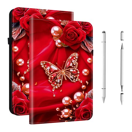 ELEHOLD Case for iPad Pro 13 2024/2025, Shockproof Leather Case with 3-in-1 Stylus Pen, Adjustable Stand,B