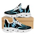 thumbnail image 1 of Zapatillas deportivas informales ligeras con cordones y cinta fluorescente morada para mujer, para correr y caminar, 1 of 6