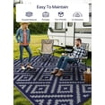thumbnail image 2 of Outdoor Rug x Reversible Mats Outdoor Area Rug Plastic Straw Rug Geometric Rv Mat for Patio Camping Rv Picnic Backyard Deck Balcony Porch Beach Trailer ( ), 2 of 7