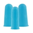 thumbnail image 3 of koolsoo 2x3x Insulation Finger Cover Silicone Sturdy Cut Resistant for Kitchen Fingers Cover Thumb Protector for Sculpturing Finger Thumb Cots , blue, 3 Pcs, 3 of 9