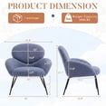 thumbnail image 7 of Modern Accent Chair, Upholstered Sherpa Reading Armchair Teddy Fabric with Metal legs for Living Room,Bedroom, 7 of 7