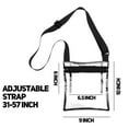 thumbnail image 5 of Latrodar Transparent Messenger Bag Inner Pocket And Shoulder Strap Sports Events Music Festival Stadium Inspection- Bag Beach Bag Black Safe&Non-toxic 10x0.4, 5 of 5