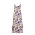 thumbnail image 4 of Generic Women's Summer Maxi Dress Casual V-Neck Sleeveless Bohemian Spaghetti Strap Floral Long Maxi Dress, 4 of 4