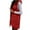 Red, variant on Wolfast Puffer Vest Women Ladies Solid Color Hooded Zipper Sleeveless Pocket Mid-length Jacket Red XXL