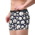 thumbnail image 2 of Fuzoiu Cute Basebal Print Men's Ultra Breathable Underwear,No Riding Up Boxer Briefs with ComfortFlexible Waistband-Small, 2 of 5