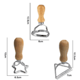 thumbnail image 2 of Ravioli Stamp Maker Cutter, Mold with Wooden Handle and Fluted Edge, Pasta Press Kitchen Attachment, 2 of 5