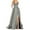 1-gray dresses for women, variant on Women's Long Satin Slit Prom Dresses Long formal Dress Evening Party Spaghetti Straps Backless Slit Ball Gown with Pockets Yellow,XXL