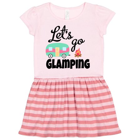 

Inktastic Lets Go Glamping with Camper Vector Gift Toddler Girl Dress