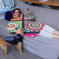 thumbnail image 3 of Wearable Oversized Blanket,Multicolor Ethnic Mandala Pattern Wearable Blanket Hoodie for Adults,Cozy Hooded Blankets with Super Pockets,Super Warm Fuzzy Pullover for Women & Men, 3 of 6