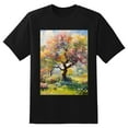 thumbnail image 2 of Plus Size Shirt for Women Black Tops for Women Short Sleeves Shirt for Women Colorful Tree T Shirt Oversized Shirt for Women S, 2 of 5