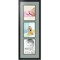 thumbnail image 1 of collage photo frame double mat with 3-8.5x11 openings with  black frame and silverpine mat., 1 of 2